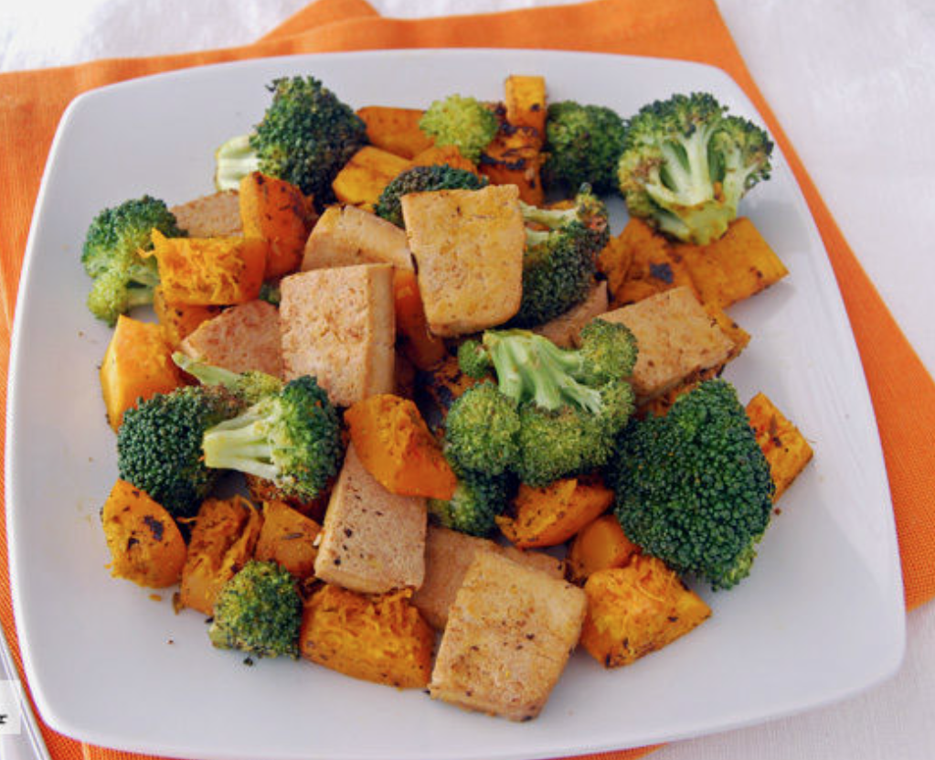 Tofu con calabaza